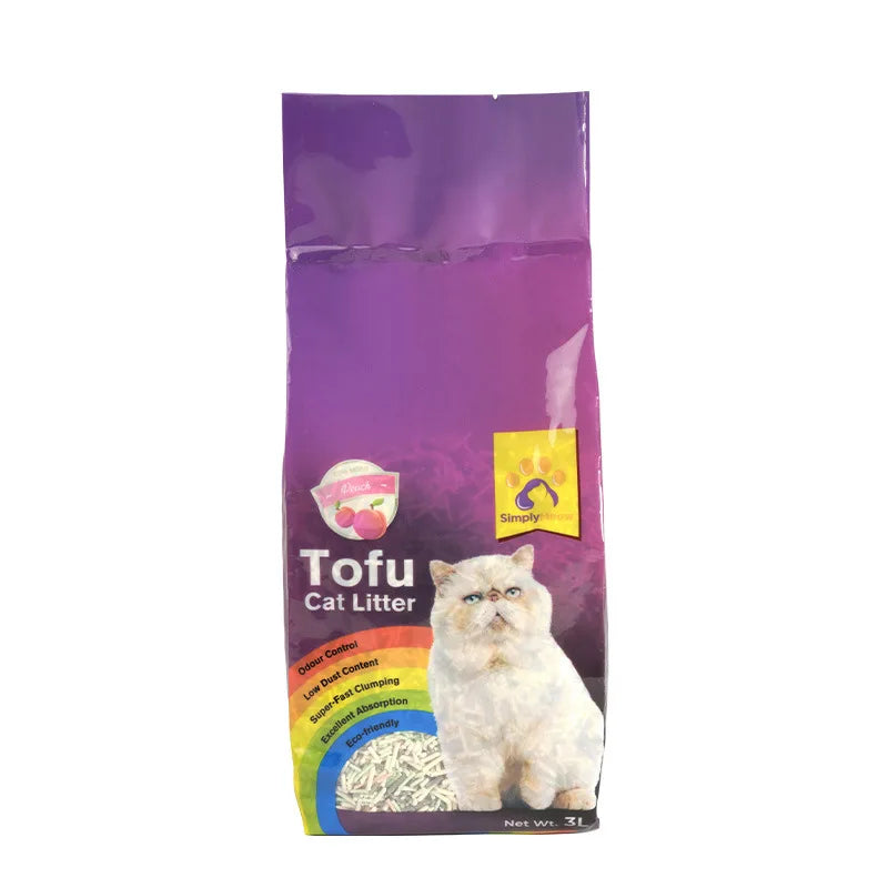 Pet supplies, cat supplies, cat litter, deodorizing, low dust, clumping, washable 3L plant-based cat litter