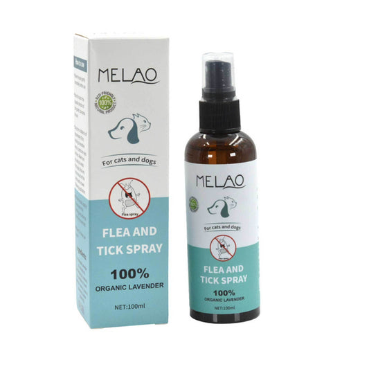 100ml Pet Flea Tick Spray - Dog or Cat Organic Natural Lavender Oil